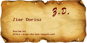 Zier Dorisz névjegykártya
